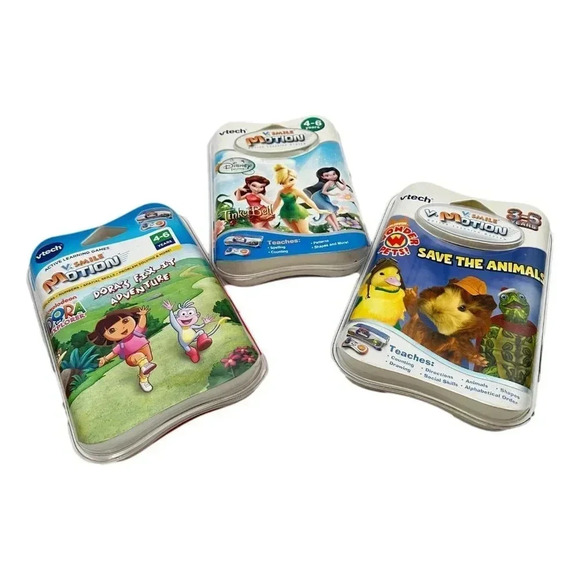 VTech VSmile Motion Lot 3 Save Animals Tinkerbell Dora Fit-it Sealed New - Picture 11 of 11